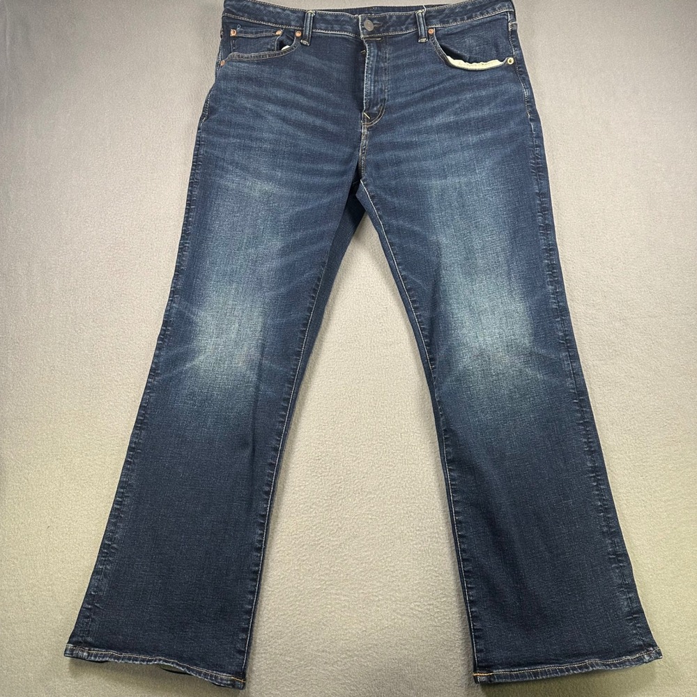 American Eagle Airflex+ Classic Bootcut Jeans Mens 38x32 Dark Wash Blue Denim